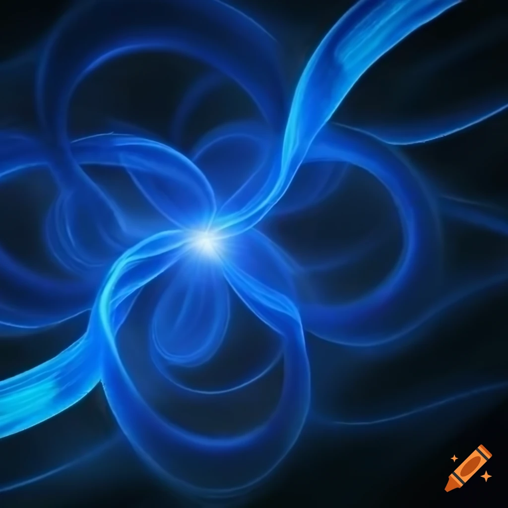 A blue, twisted light force field