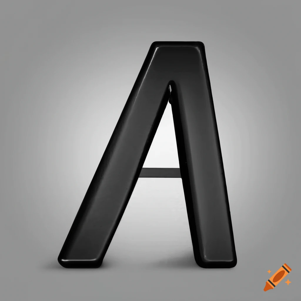 A black letter a on a white background
