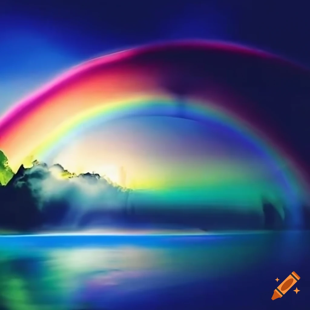 Dream world with rainbow on Craiyon