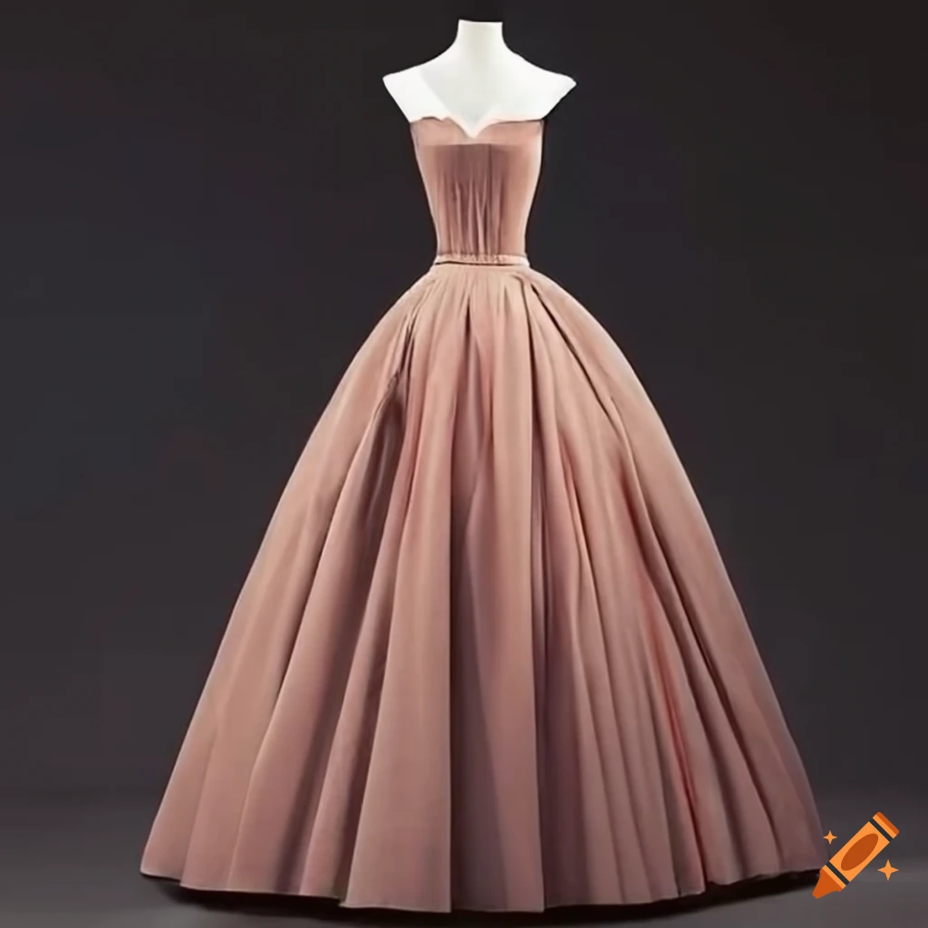 Christian Dior 1955 Evening Gown, Pottier — Clipping