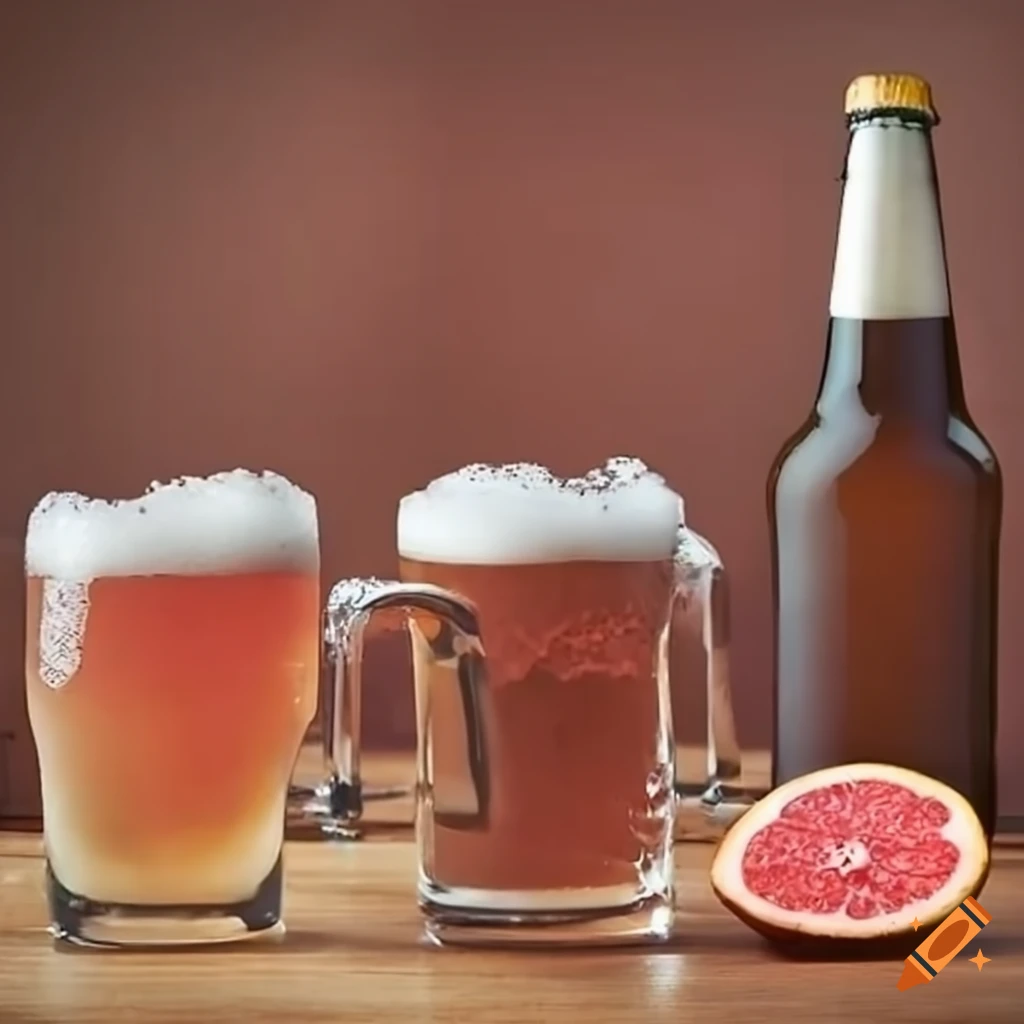 Beer mixed with grapefruit soda