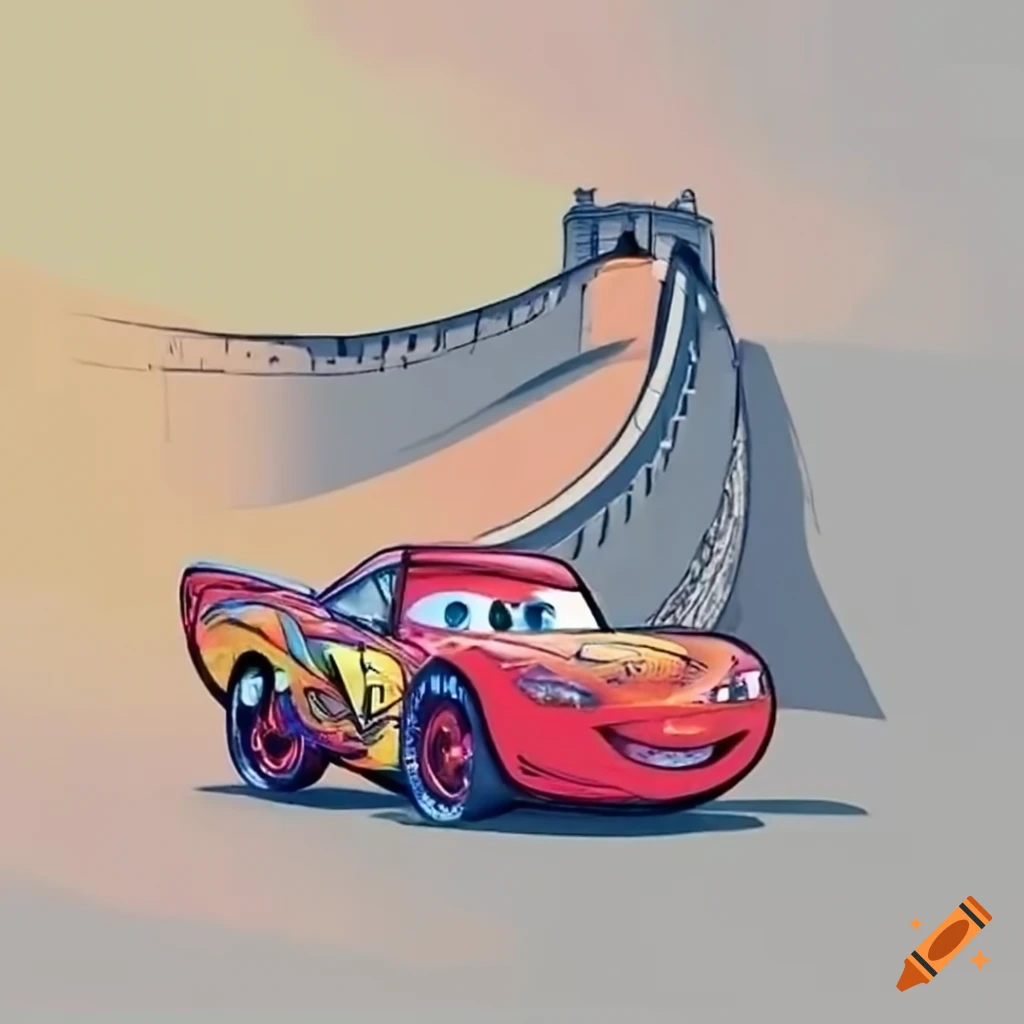 A drawing I made for my cousin of Lightning McQueen from Cars! : r/disney