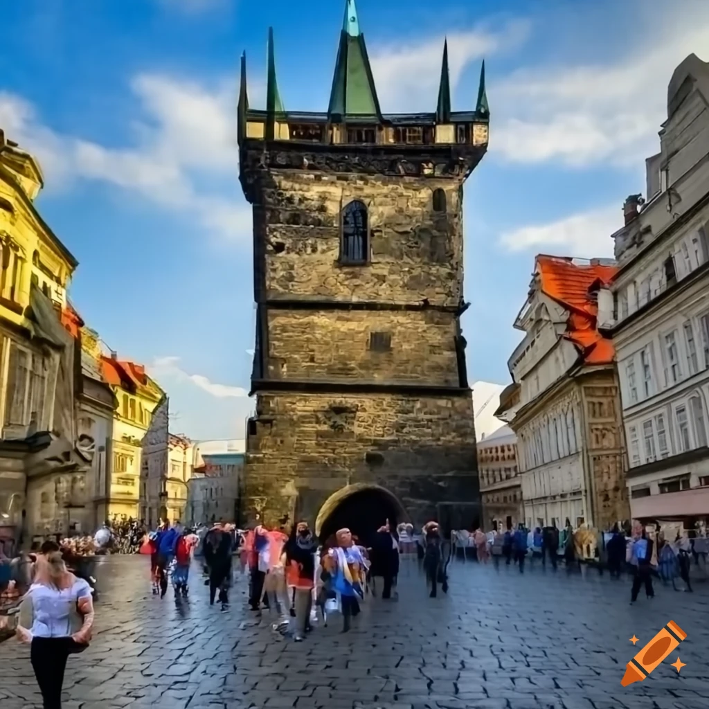 Dust gate tower in prague