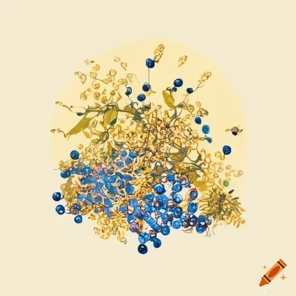 Wine label with elderberry flower on white background minimalist artsy