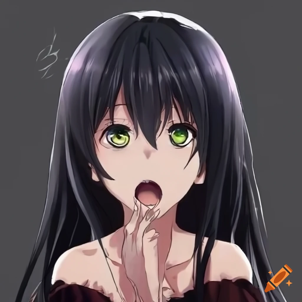 Anime-style female character surprised - Stock Illustration [87357209] -  PIXTA