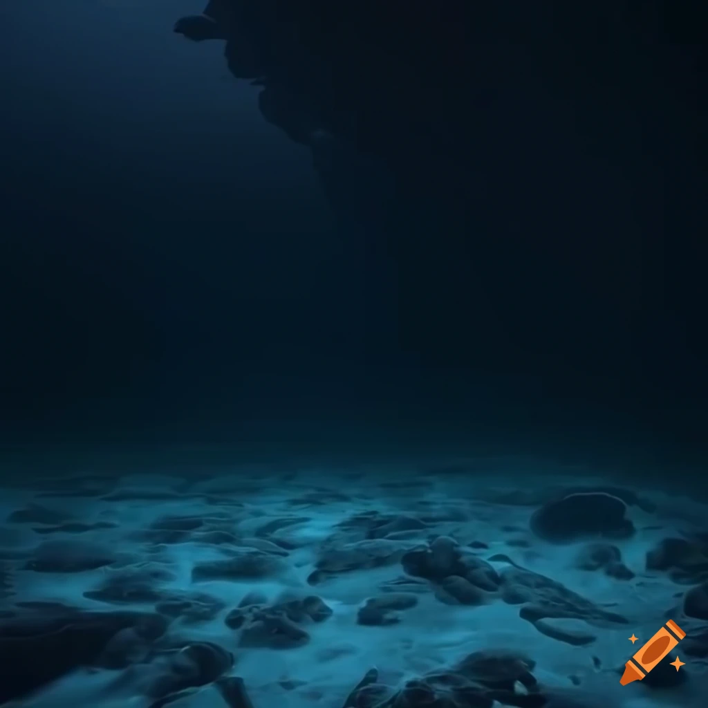 Midnight Zone Ocean Floor Background Scene Photorealistic On Craiyon