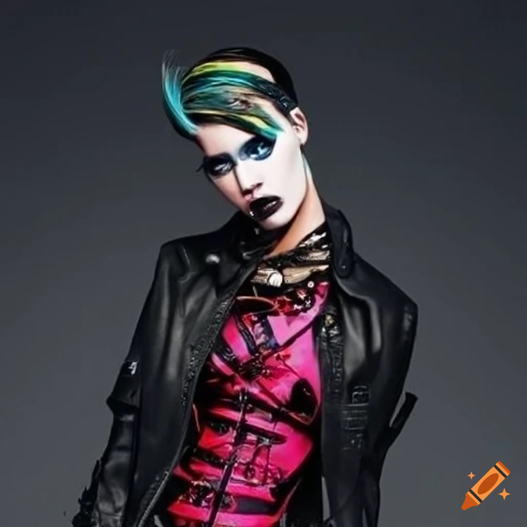 Image of gothic punk fashion on Craiyon