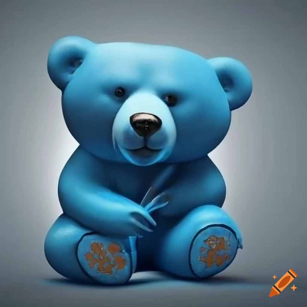 Blue bear represents the headquarters on Craiyon