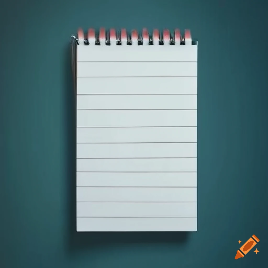 Notepad paper. front on