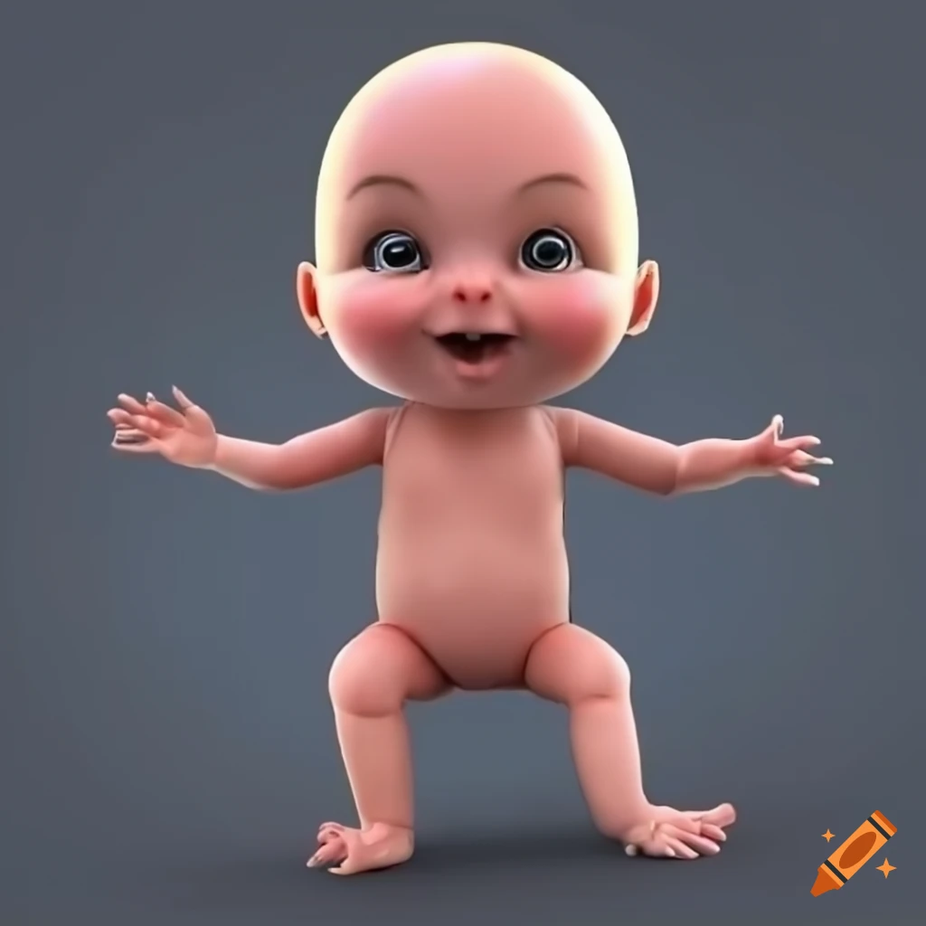 3d-happy-skinny-baby-standing-legs-apart-arms-crossed-full-body