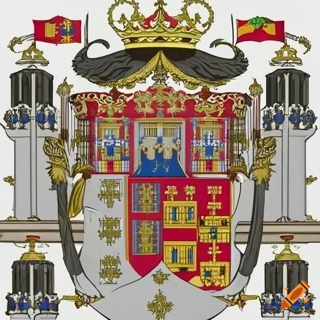 Coat of arms with of spanish colony