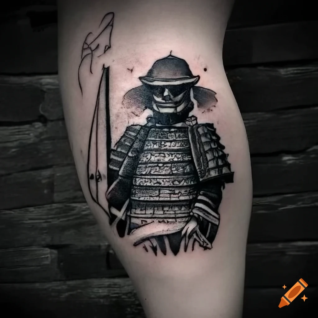 Samurai Tattoo Added to an Old Joe Allhoff Dragon - Matt Hodel Tattoo