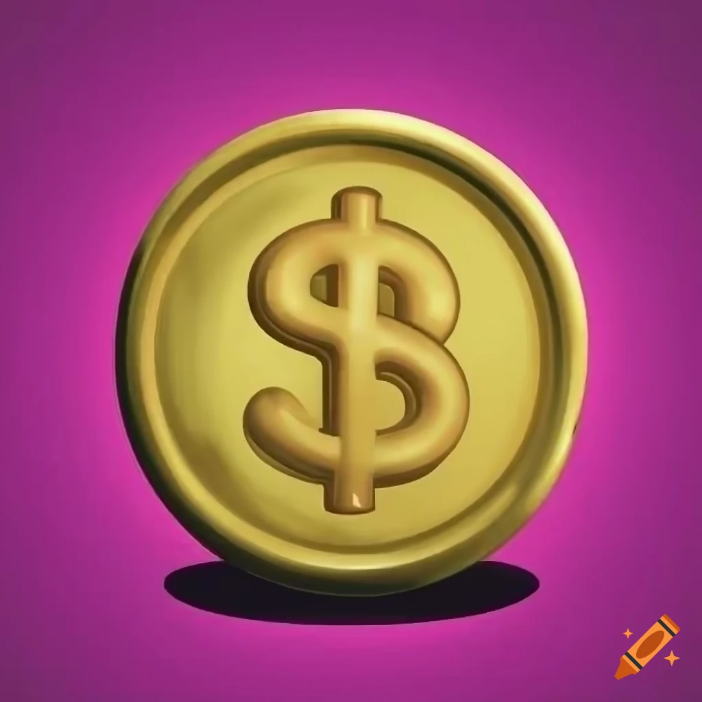 Toon coin texture on Craiyon