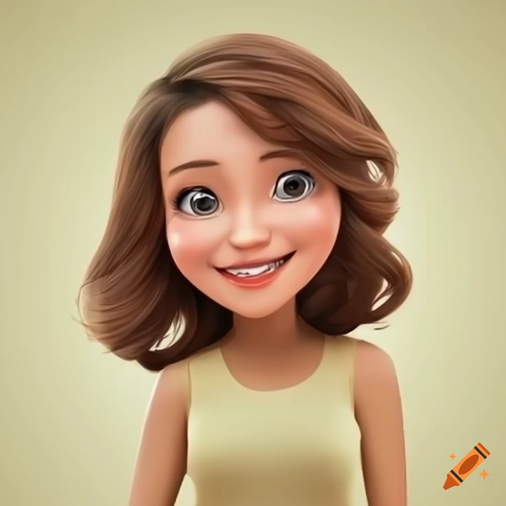 smiling woman cartoon