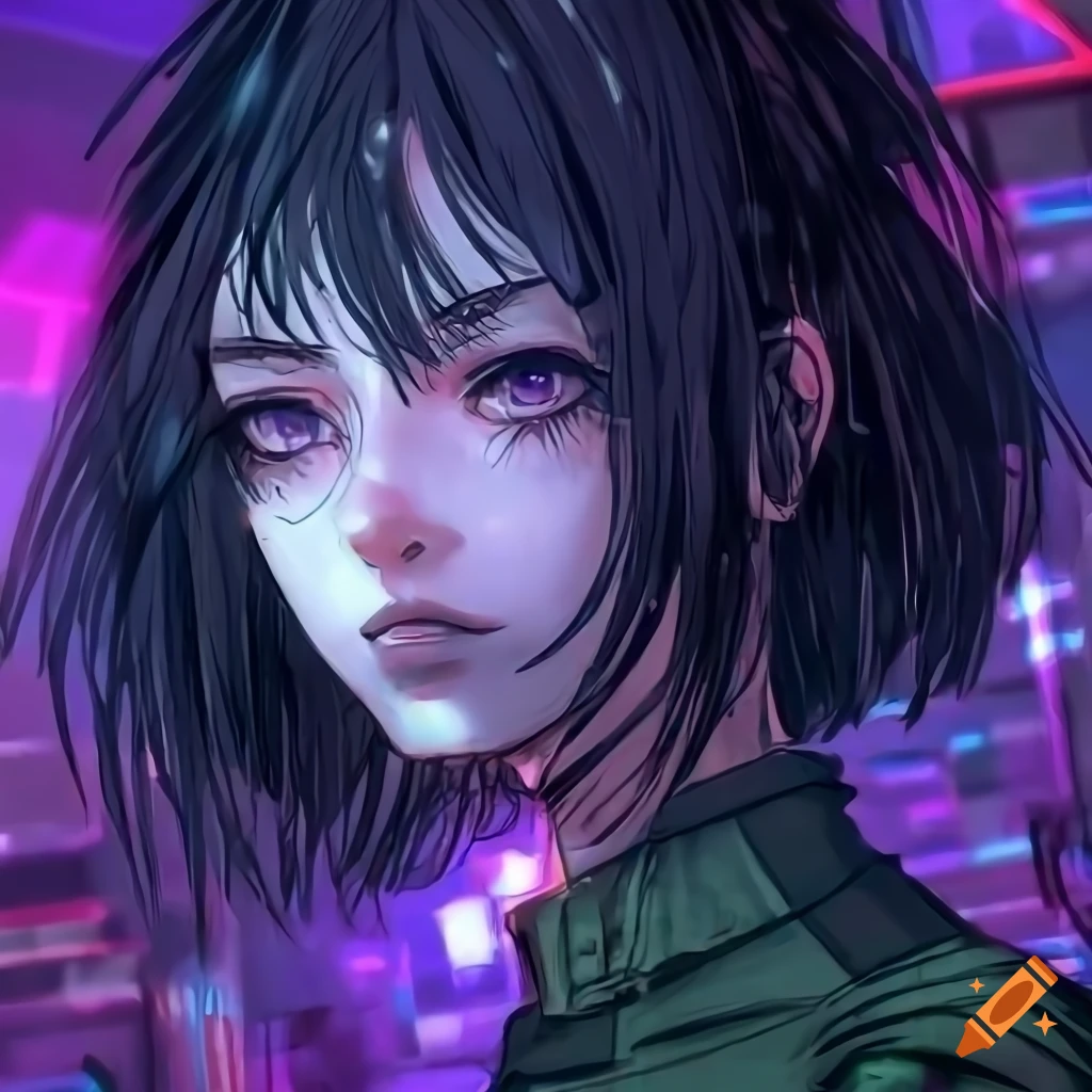 portrait anime visual futuristic female cyber police, | Stable Diffusion