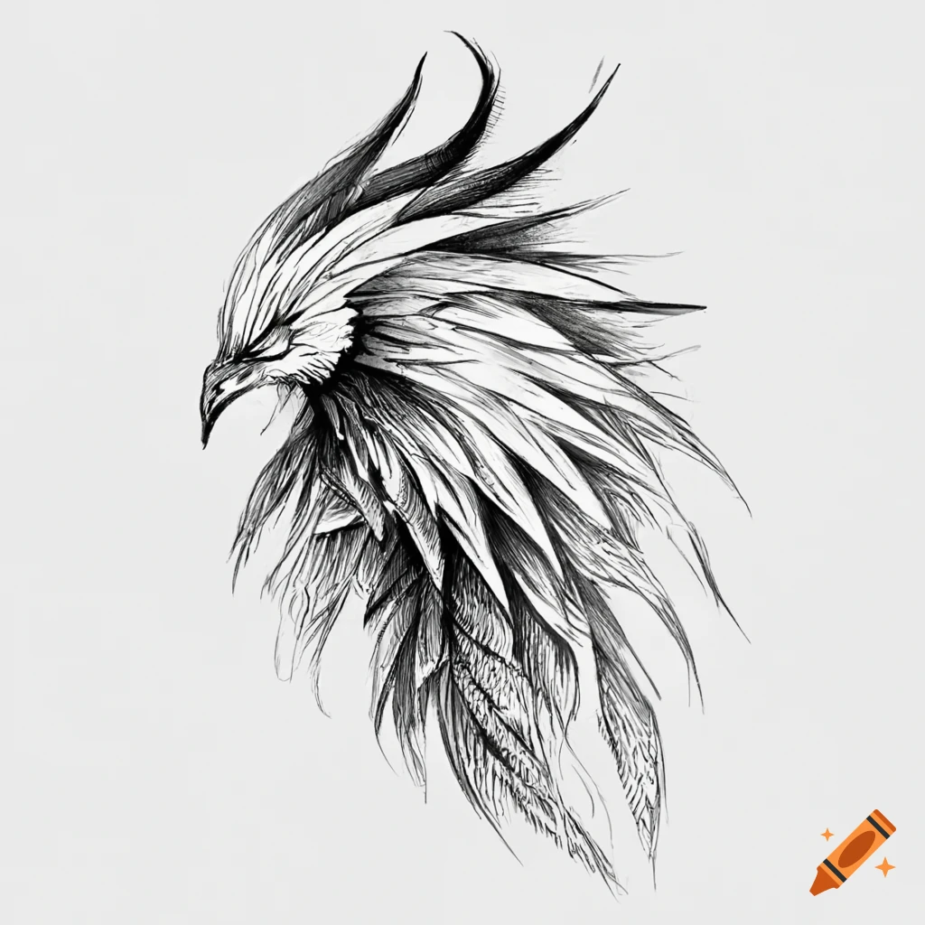 Sketch phoenix tattoo ideas#5