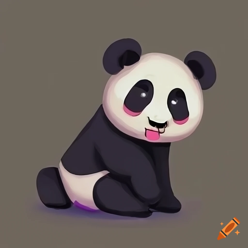 HOW TO DRAW A ACUTE PANDA KAWAII 