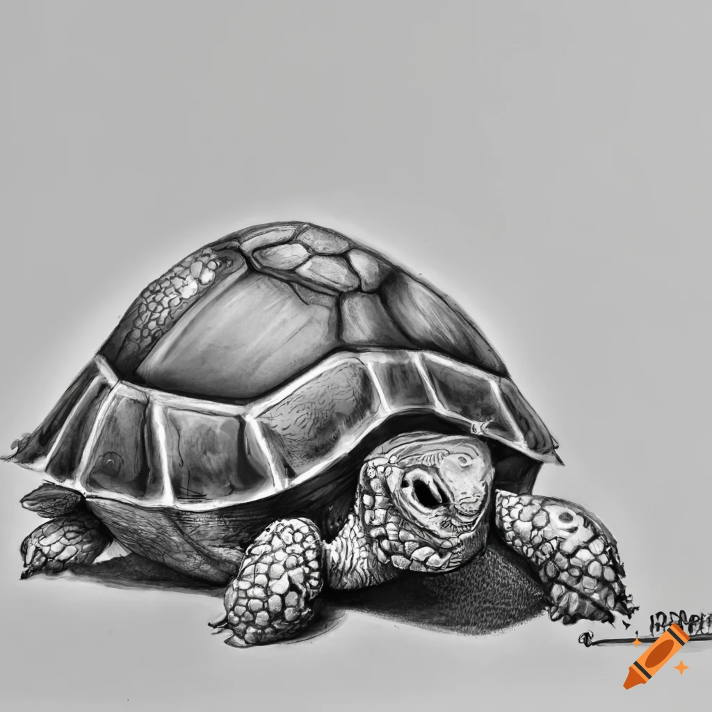 Color Drawing Cute Turtle Tortoise Standing Stock Illustration 1422580448 |  Shutterstock