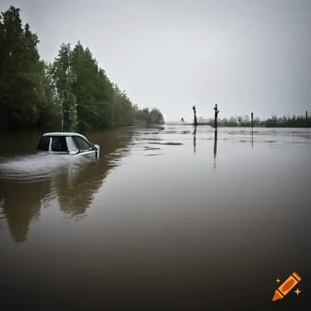 It’s pouring. a flood might start. wind 10 mph winds, water above