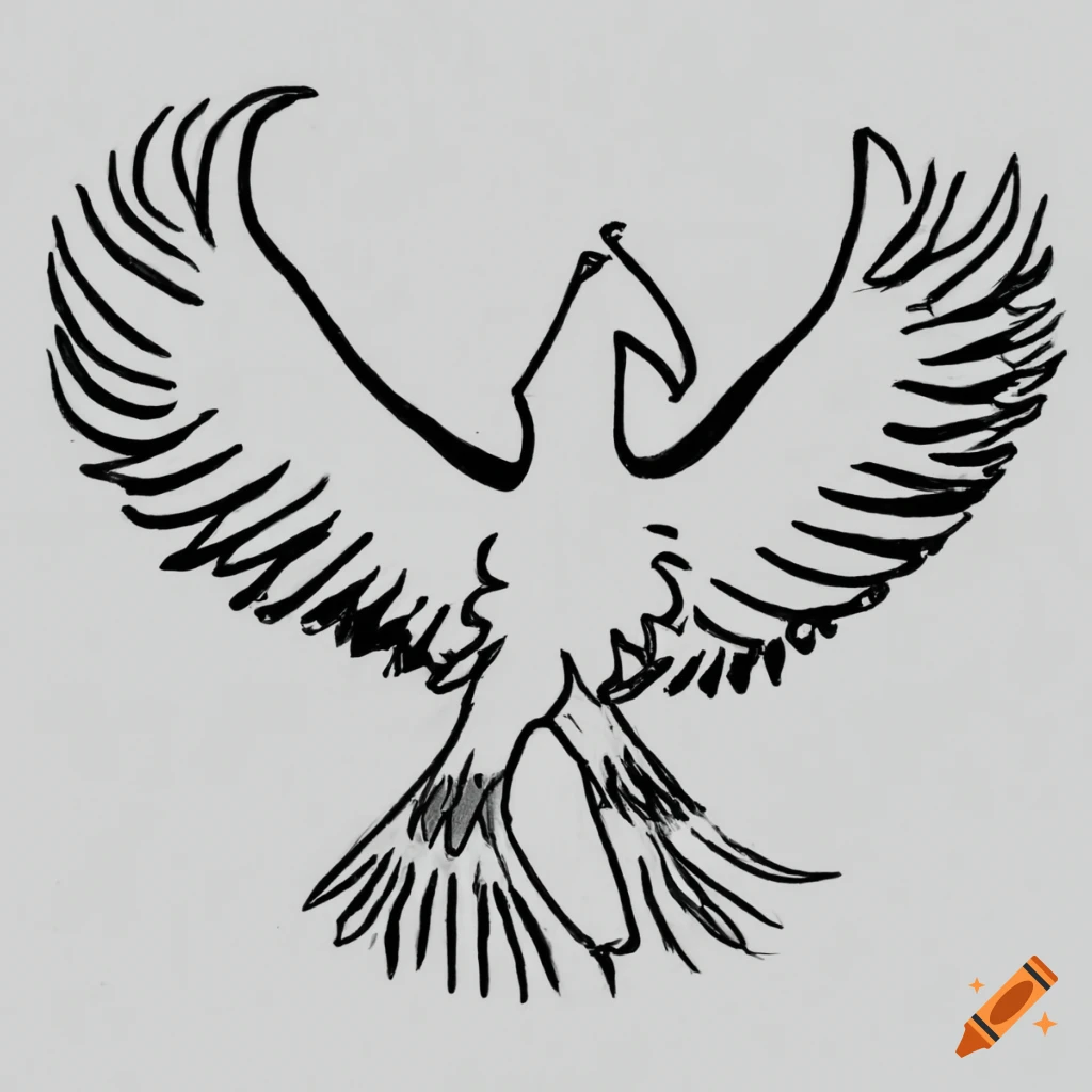 Eagle Flying Drawing Easy, HD Png Download , Transparent Png Image - PNGitem