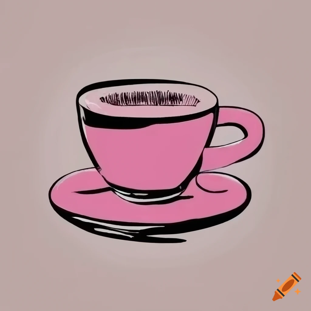 Simple drawing of a cute cup of coffee with text i need coffee on Craiyon