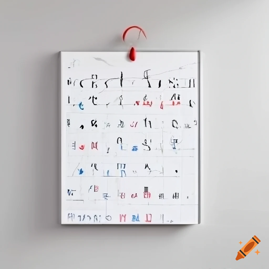 White wall with a calendar