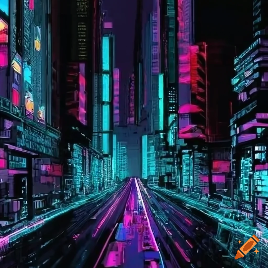 Cyberpunk city wallpaper dark