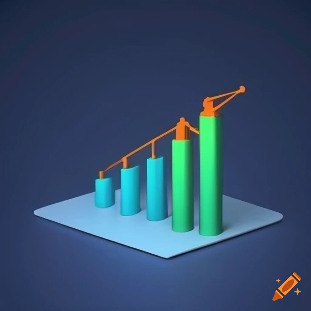 Data graphs minimal 3d illustration on Craiyon