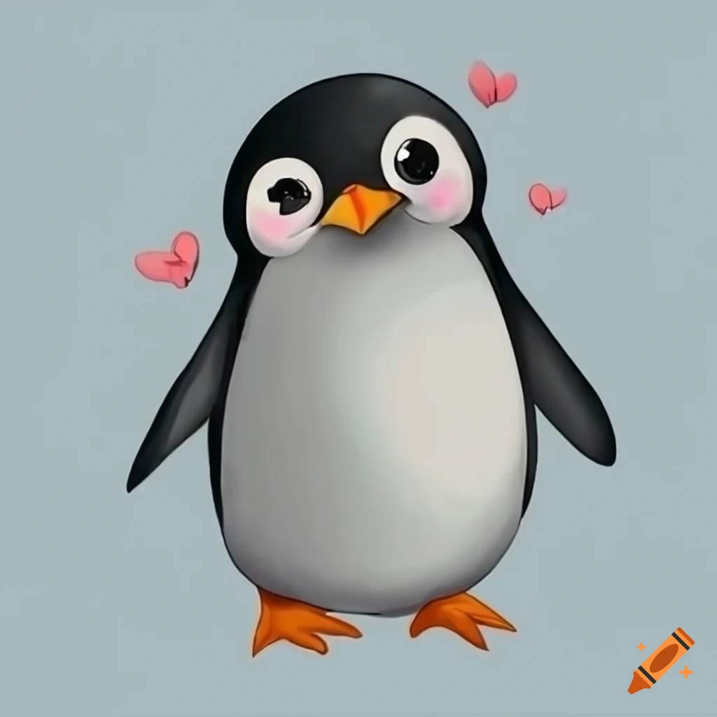 how to draw a cute cartoon penguin