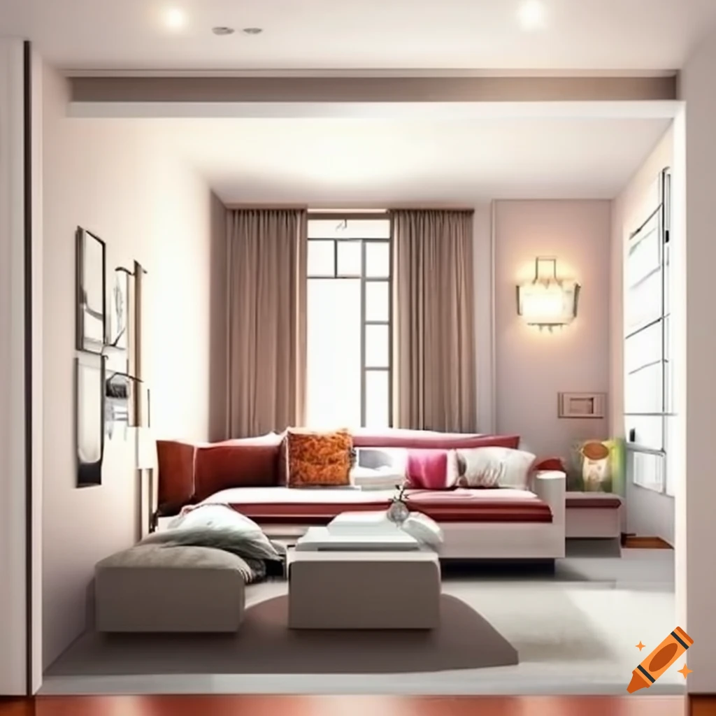 House design with 3 bedrooms, living room, dining and kitchen area on ...