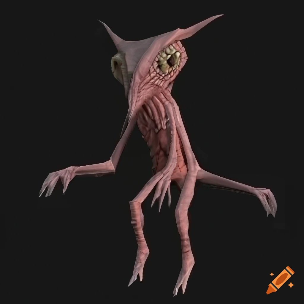 Weird creature low poly 3d model