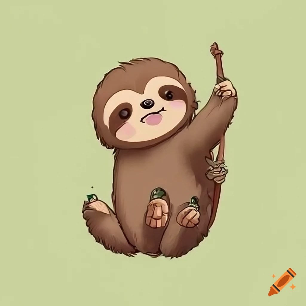 a sloth made from leaves, highly detailed, digital a... | OpenArt