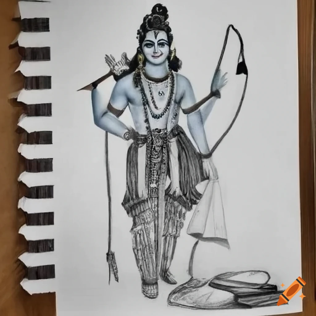 Tbh there is no help for small artist like me in India, Lord Ram pencil  sketch, : r/IndiaSpeaks