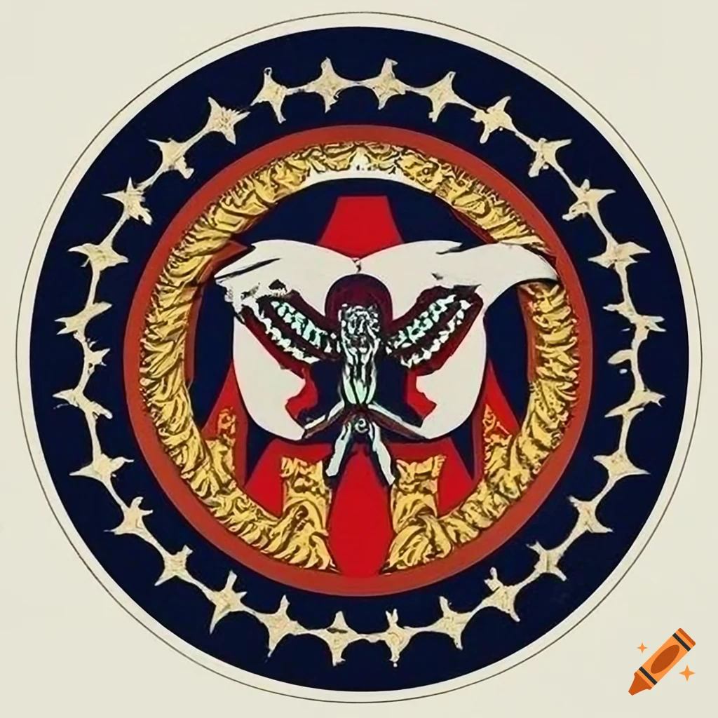 The patriotic unity party logo features a bold, stylized emblem