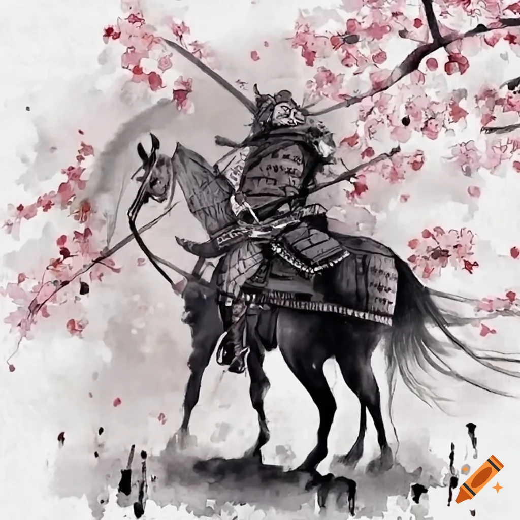 samurai-on-horseback-in-cherry-blossom-fields