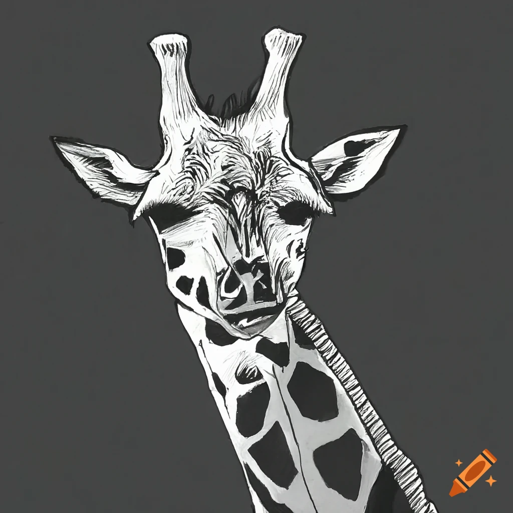 Original Giraffe Sketch for Tracing - Etsy-anthinhphatland.vn