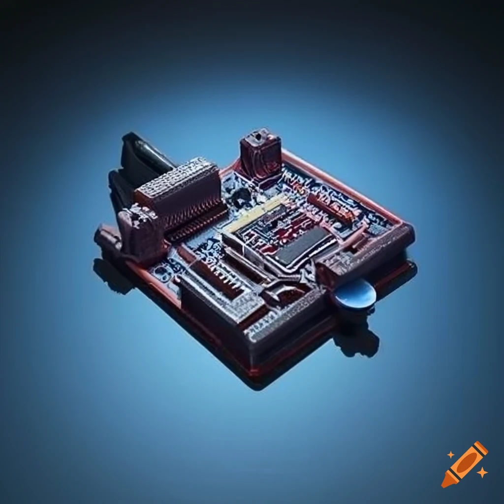 3d diagram in cad printed circuit board of a charger with small size