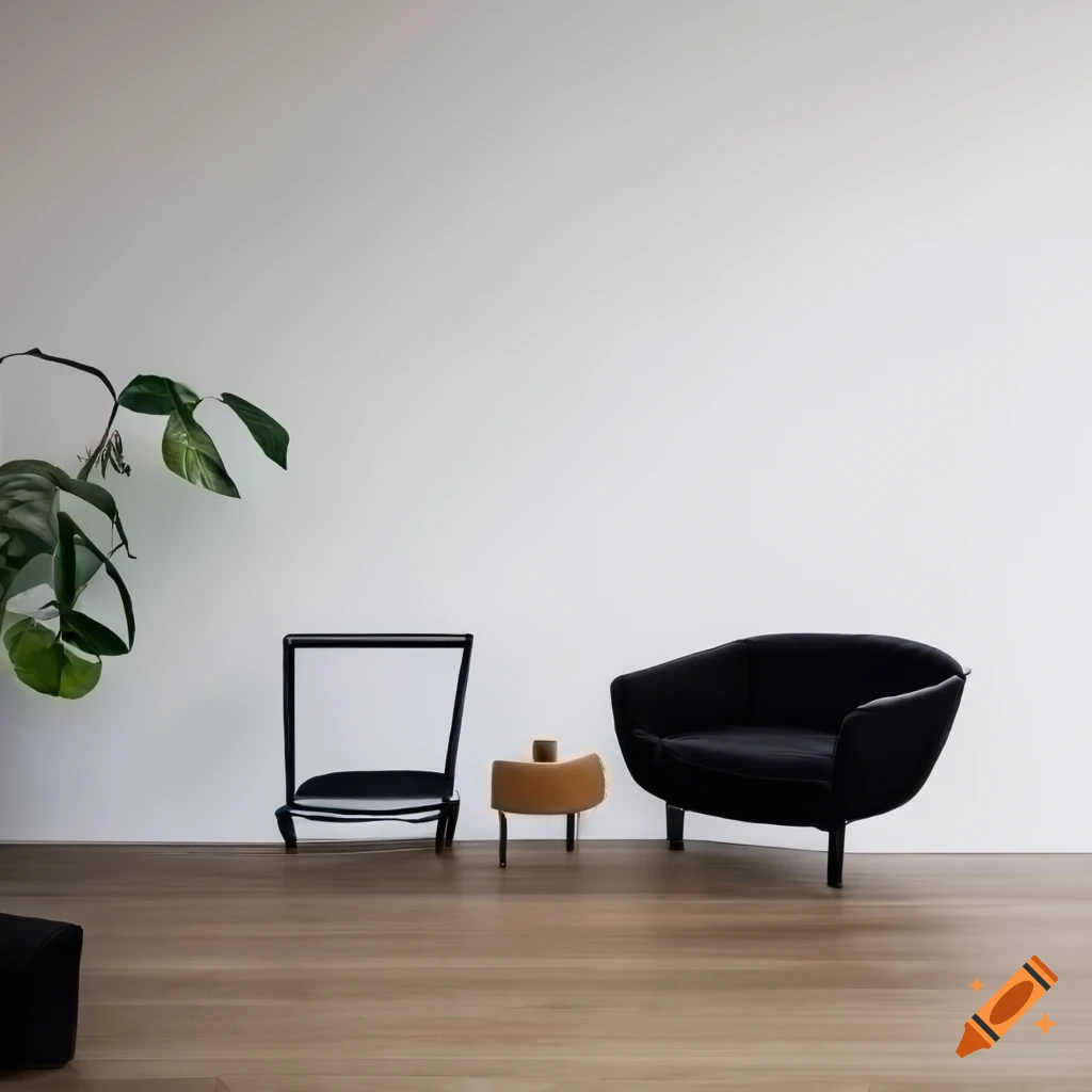 A photo of a modern interior of a living room with furnitures and a