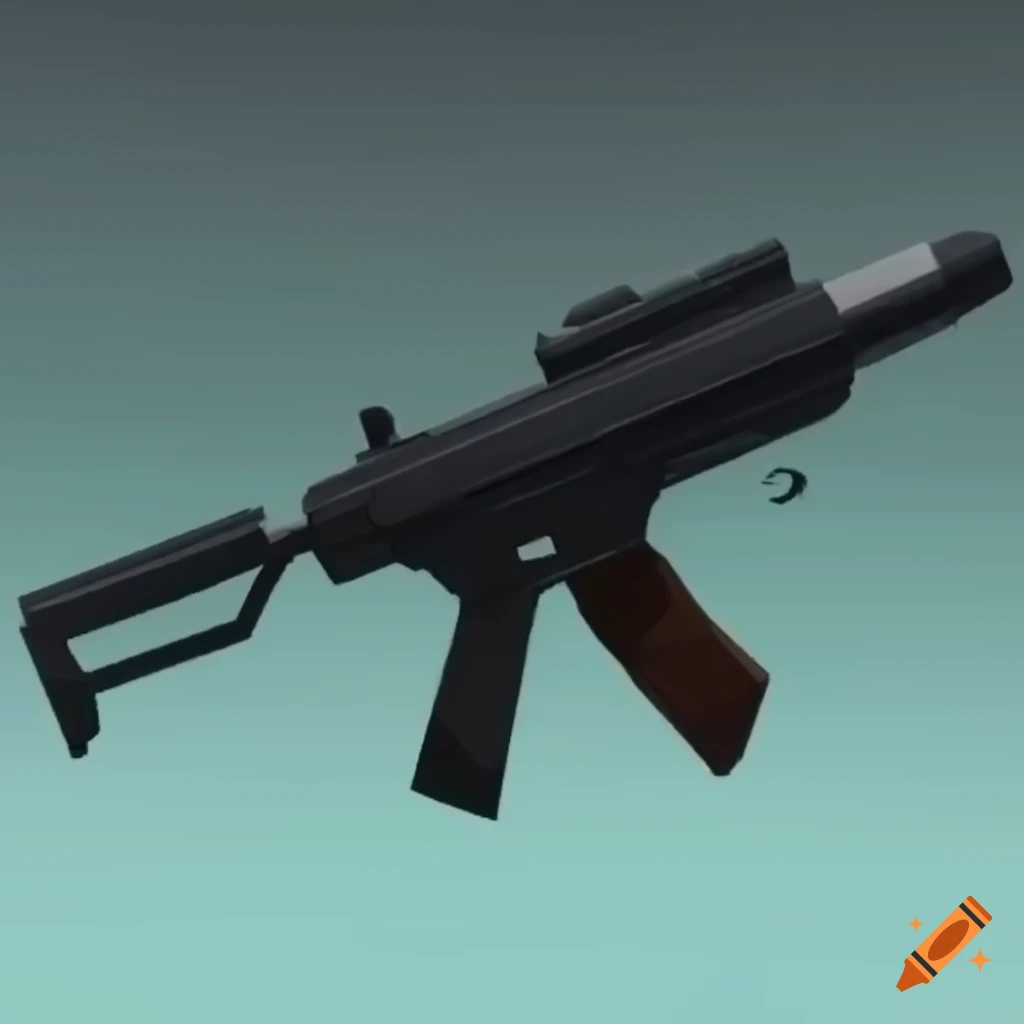 A low poly roblox gun on Craiyon