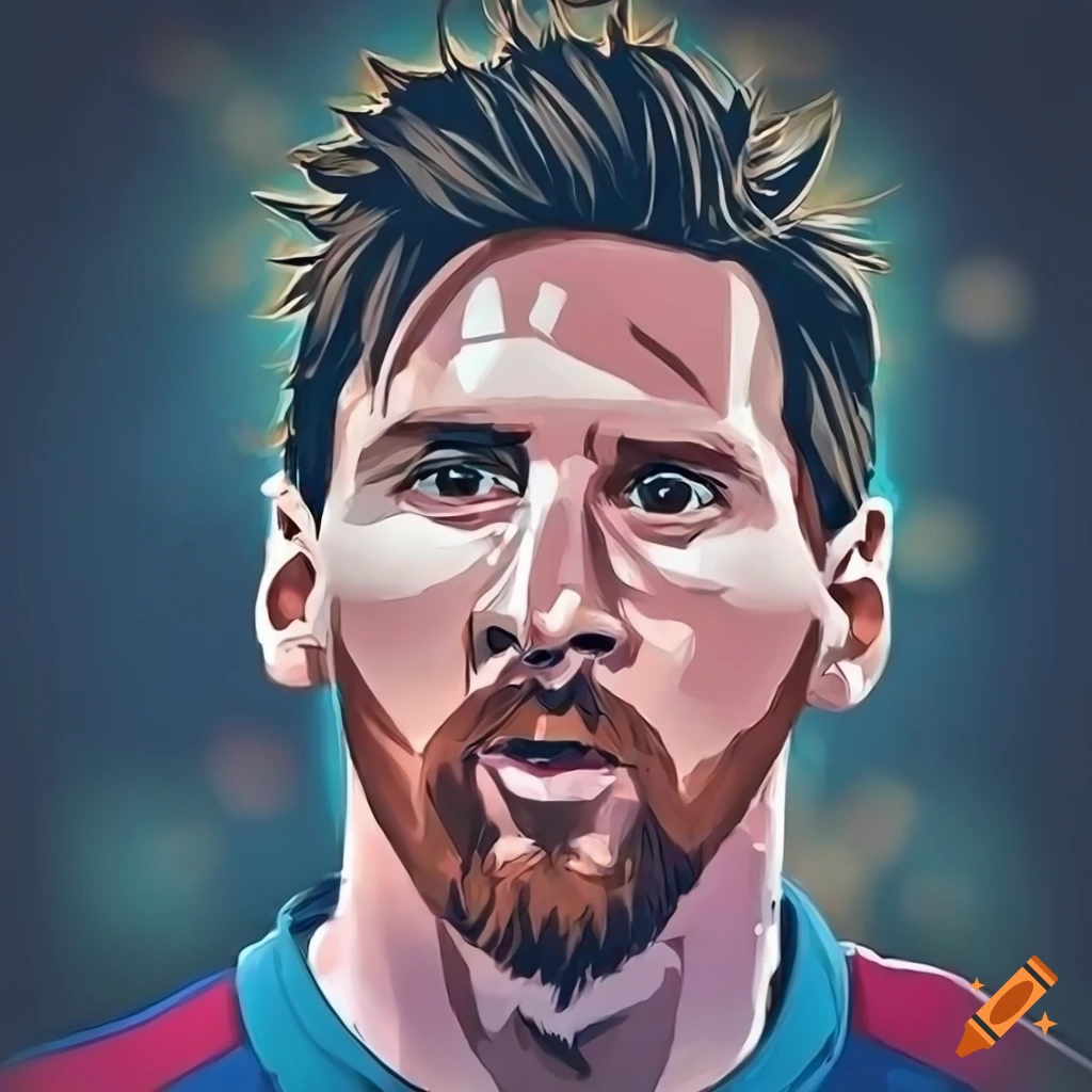 Lexica - Cartoon toy Kids leonel messi on football style anime