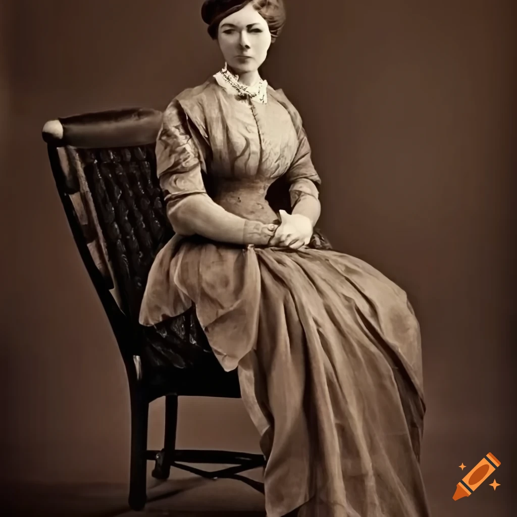 Portrait Of A Sitting Woman Stock Photo - Download Image Now - Women, One  Woman Only, Victorian Style - iStock