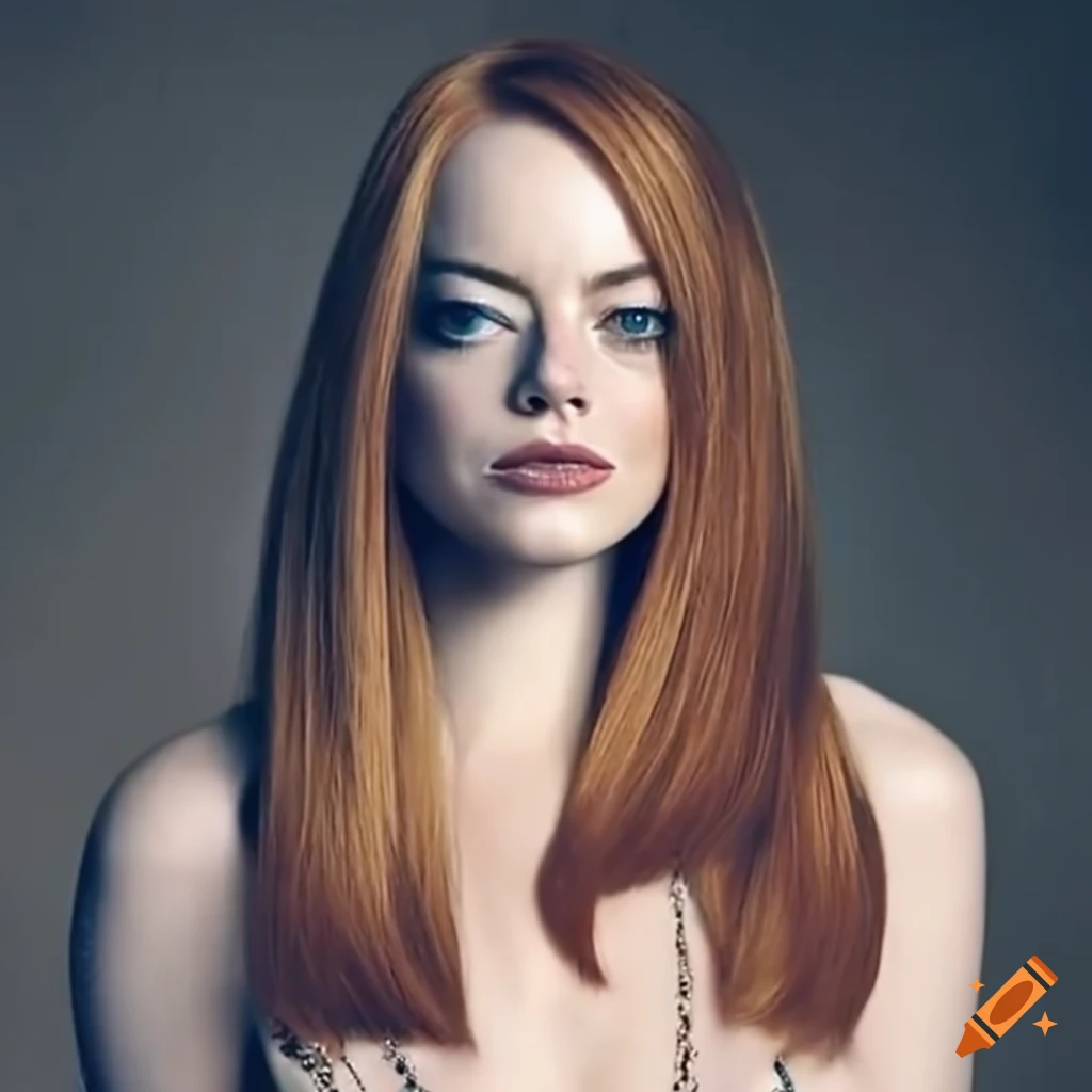 Emma stone gets her long, straight hair cut by a barber while backstage ...