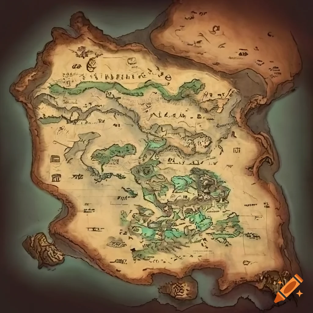 Fantasy map on Craiyon