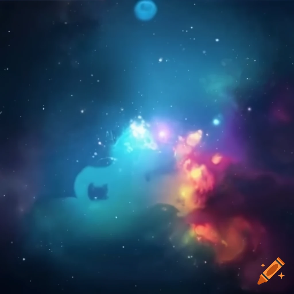 Victory screen UI with a space background for video games