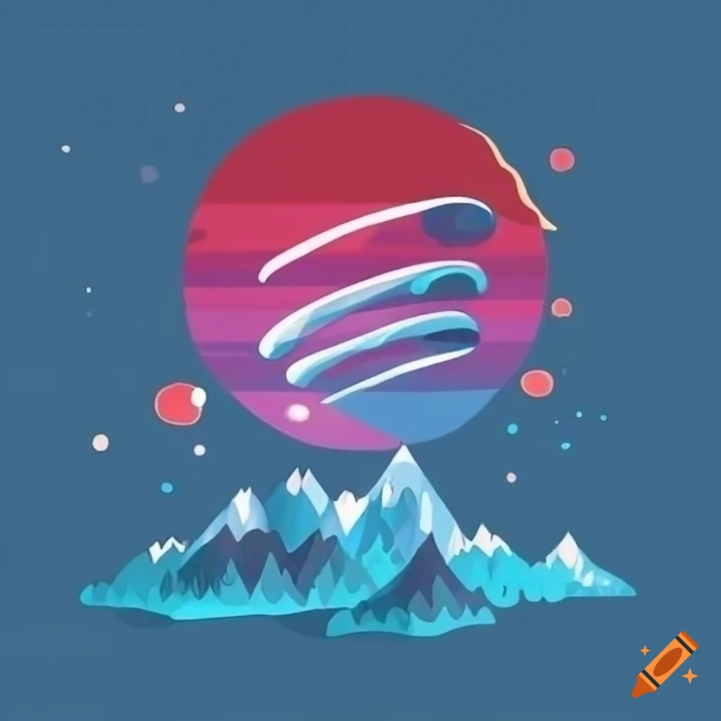 glowy-spotify-logo-floating-above-magic-mountains-shades-of-blue
