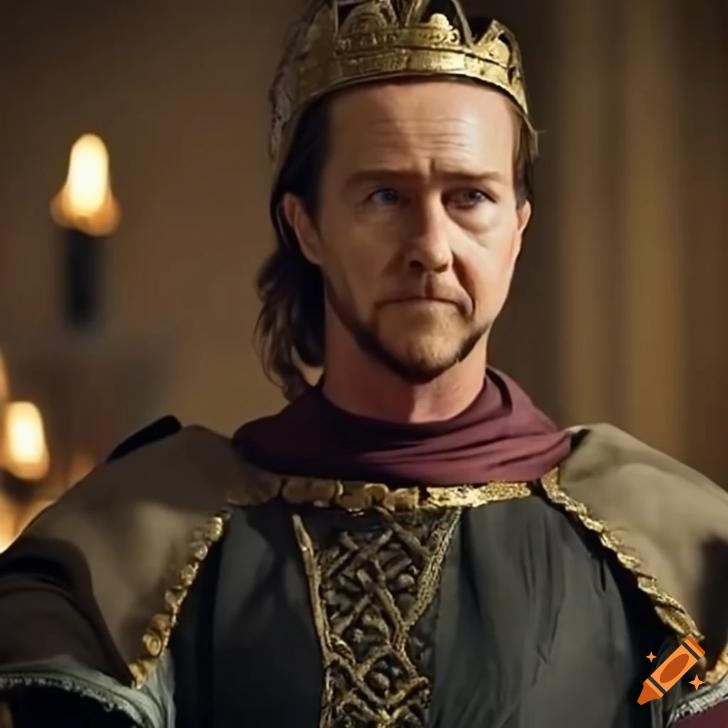 Edward norton as king baldwin iv in kingdom of heaven on Craiyon