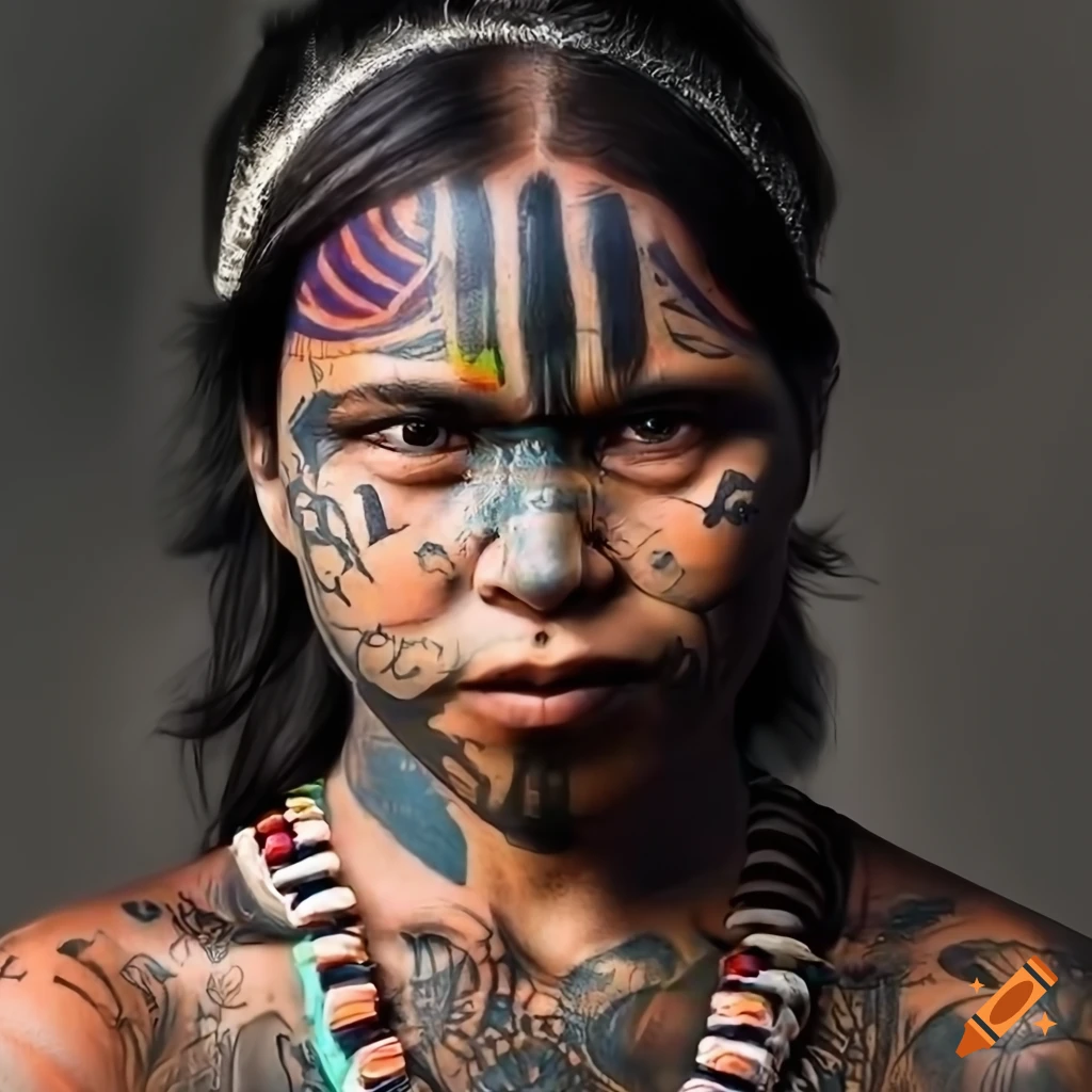 Traditional Beautiful Native Indian American Tattoo