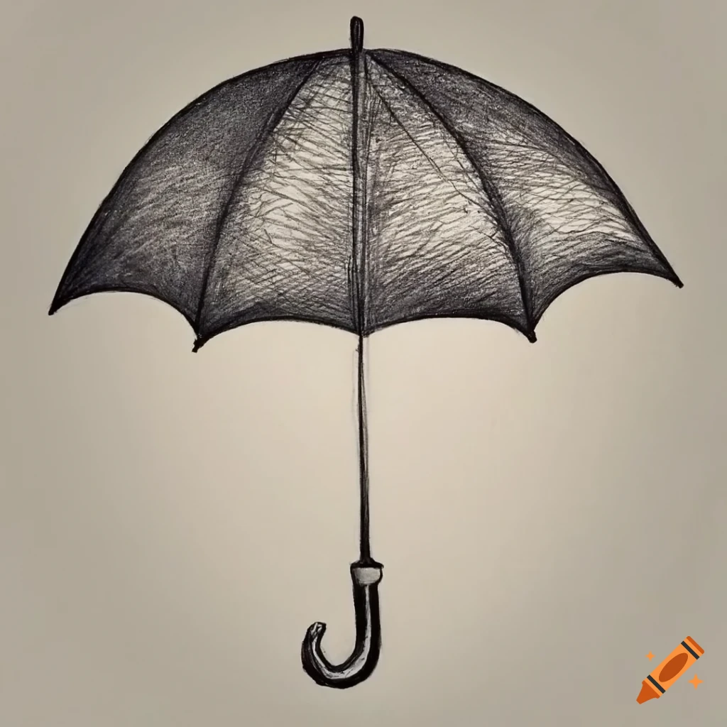 Drawing an Umbrella in the Style of a Doodle. a Simple Vector Illustration  by Hand. Stock Vector - Illustration of items, icon: 155067527