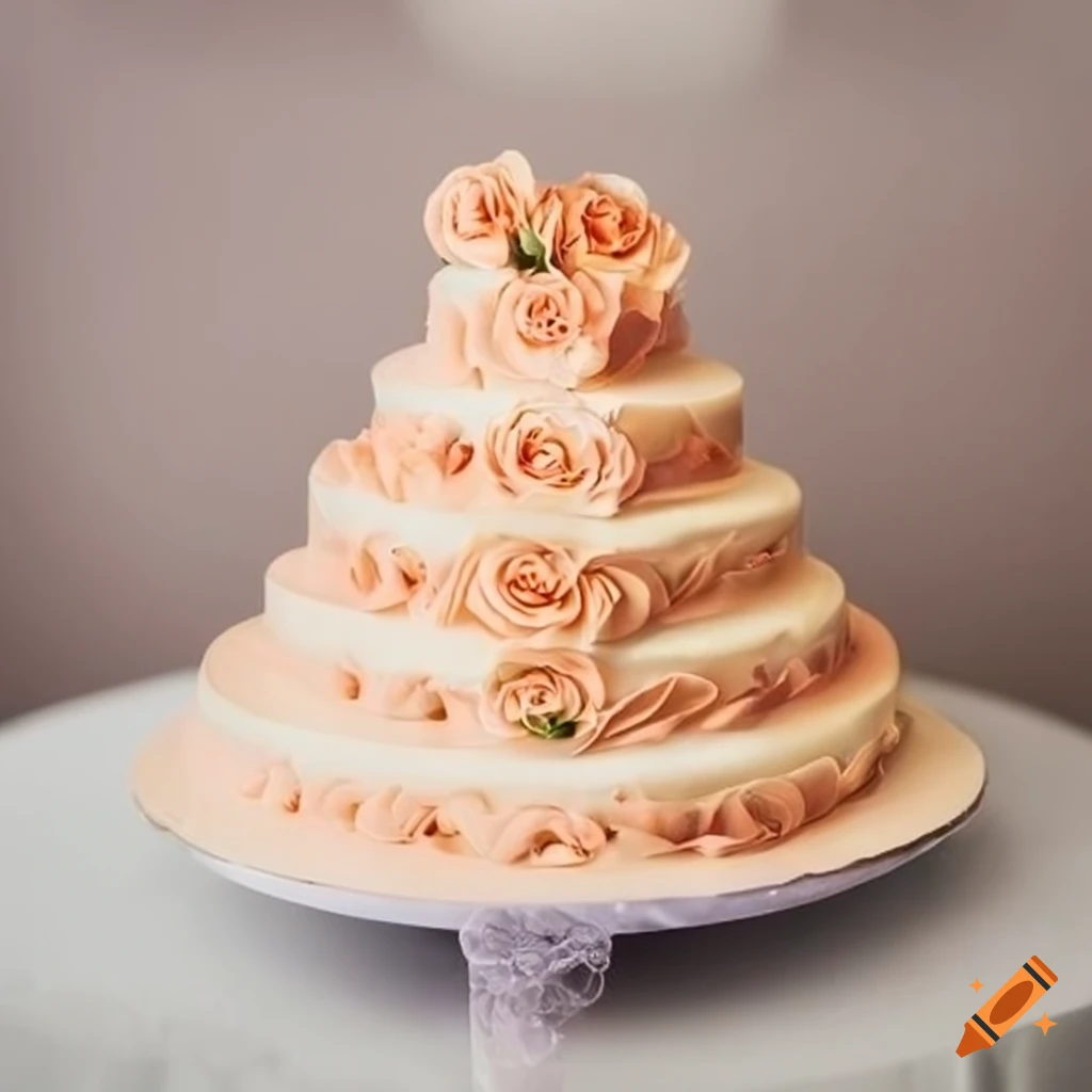 Peach Color Cake - Peach Colour Birthday Cake, HD Png Download ,  Transparent Png Image - PNGitem