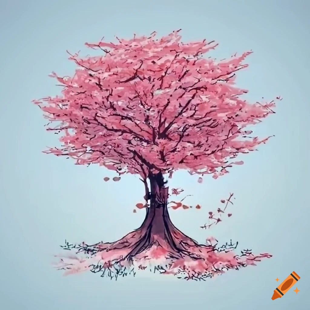 Cherry Blossom Tree in Acrylics. by PandiiVan on DeviantArt